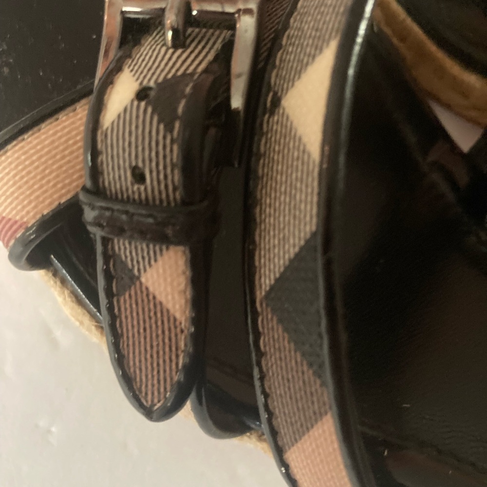 Burberry Womens SZ 9 US SZ 40 EU Nova Check Espadrille Wedge Sandals - Picture 10 of 14